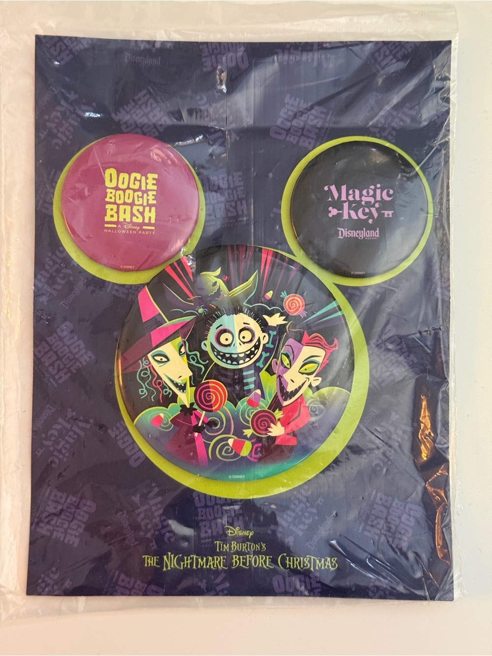 Disneyland Oogie Boogie Bash Magic Key Pin Set